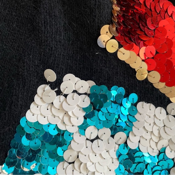 Vintage 1980s card game Angora blend sweater size medium - Picture 6 of 15